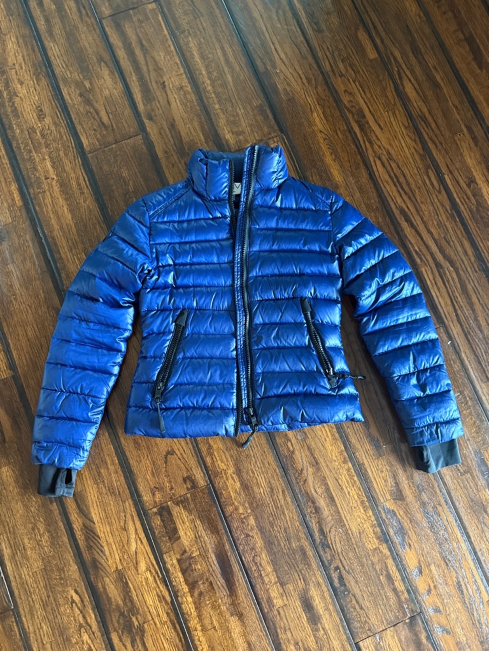 SAM. Navy Shiny Quilted Puffer Jacket Girls size 8